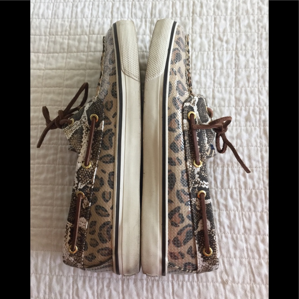 Sperry animal print docksiders w/sequins - Picture 5 of 8